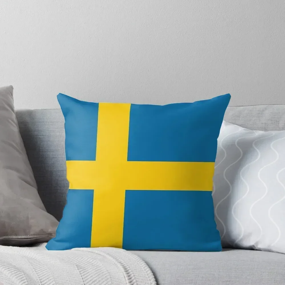 

Swedish Flag of Sweden Throw Pillow Decorative Cushion Christmas Covers For Cushions pillow