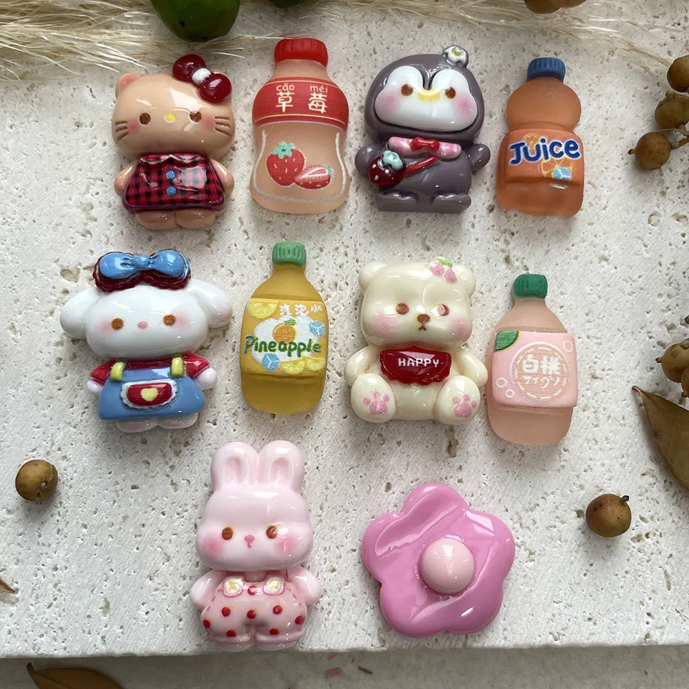 อุปกรณ์ตกแต่งเรซิ่นรูปกาแฟมินิโซ 5 ชิ้น สำหรับตกแต่งเคสมือถือ จี้ห้อยผม และงาน DIY