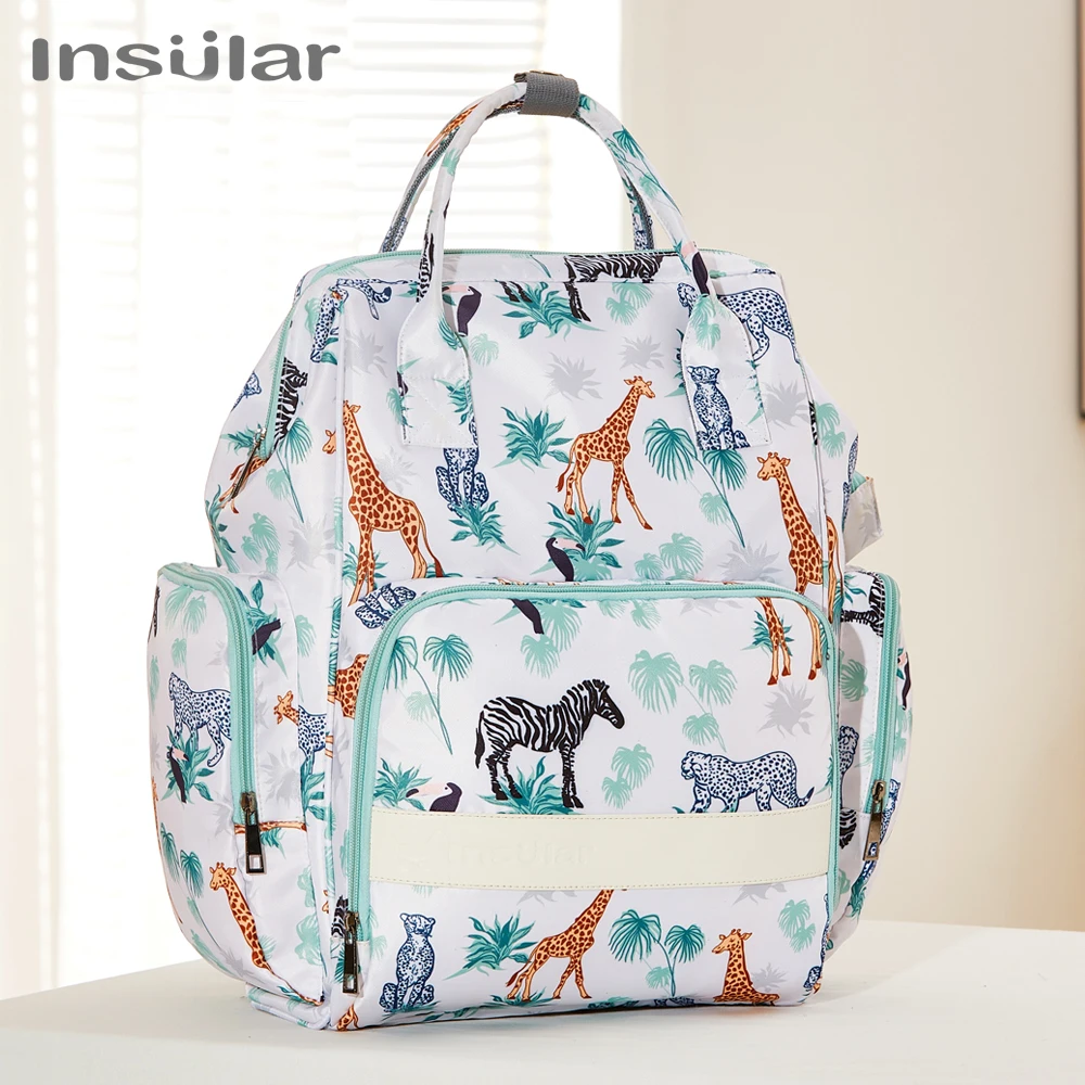 Mummy Bag Backpack Korean Version Of Large Capacity Multi-functional Fashion Mother Bag Carrying Pregnant Mother And Baby Bag