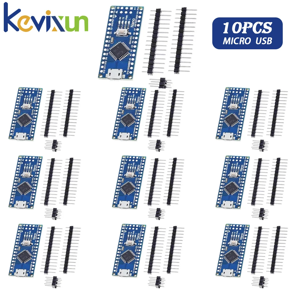 1-10pcs MINI USB For Nano V3.0 ATmega328P CH340G Micro-controller board for arduino Type-C / Micro USB 328P NANO 3.0 CH340