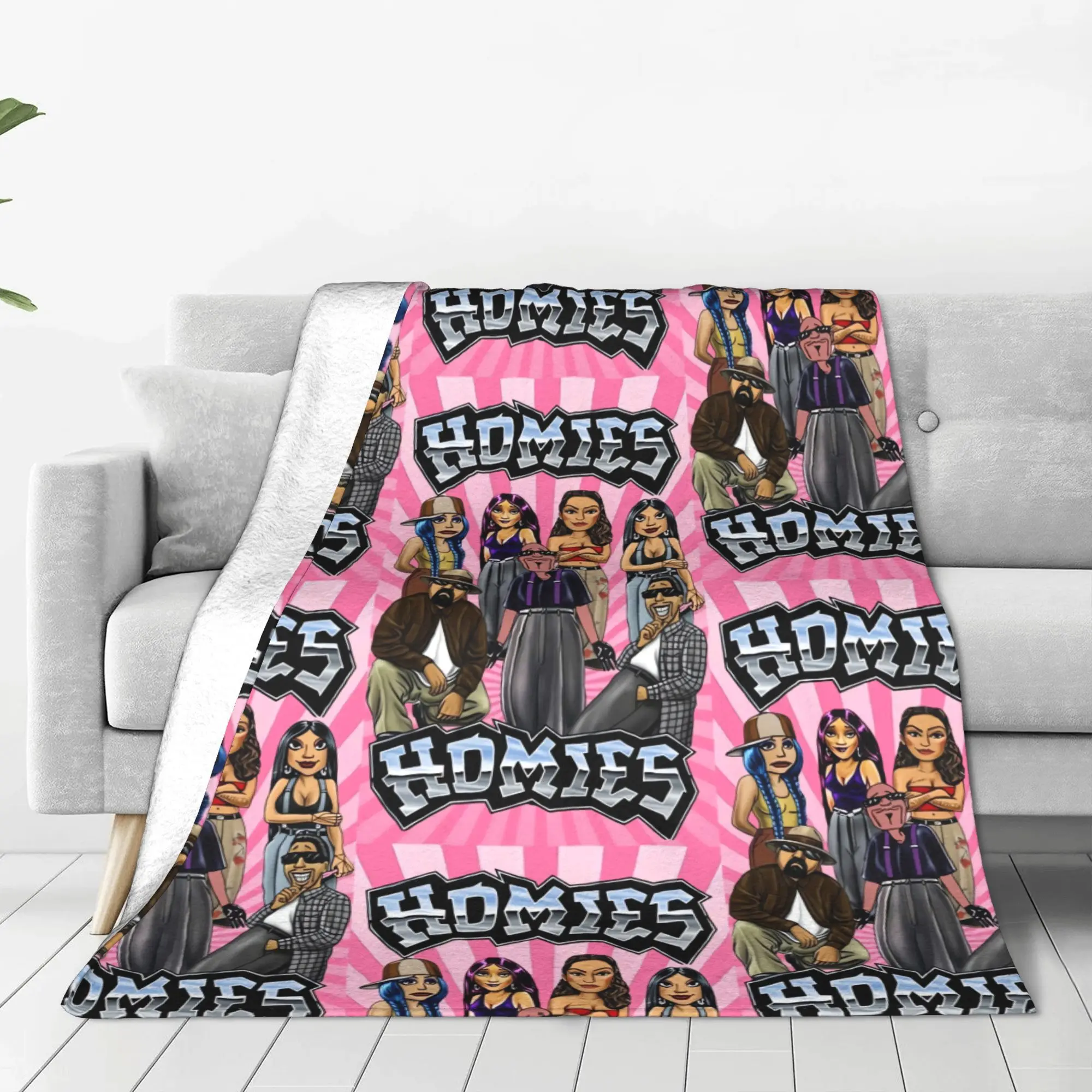 Customize Homies Everyday Blanket for Peaceful Bedroom Naps Travel Breaks and Cozy Lifestyle Moments Indoors or Outdoors
