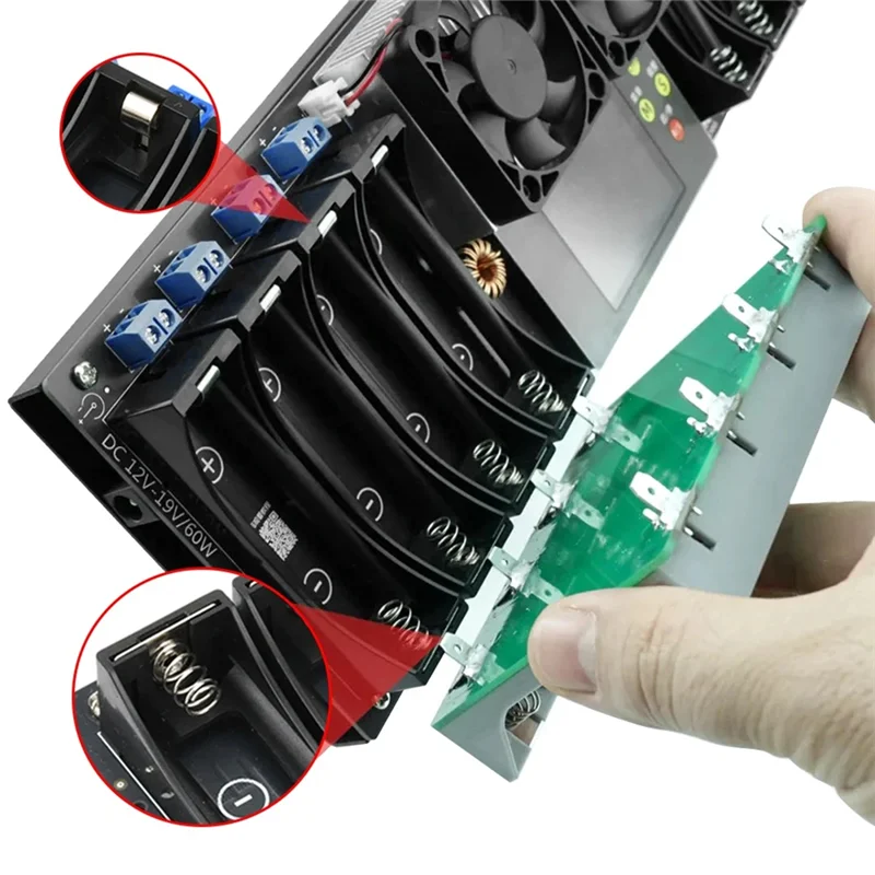 

A76X-New 8 Channel 18650 Battery Capacity Internal Resistance Tester DC 12-19V Automatic Charging&Discharging Module