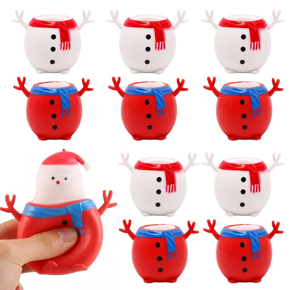 1/3/5 Uds. Taza divertida para apretar de Papá Noel, regalo de fiesta de Carnaval de Año Nuevo de Navidad, regalo de cumpleaños, caja Nata de pan, relleno de premio escolar