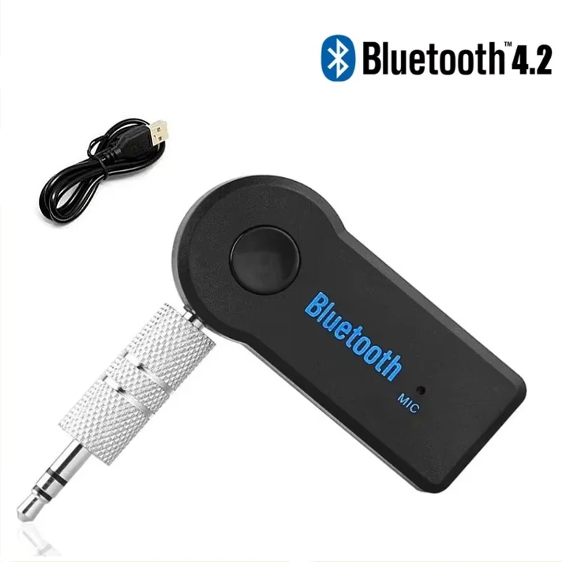2 In 1 Wireless Audio Receiver Handsfree Calling Mic For Car AUX Speaker Headphone Stereo Music Adapter Car Music Audio Tools