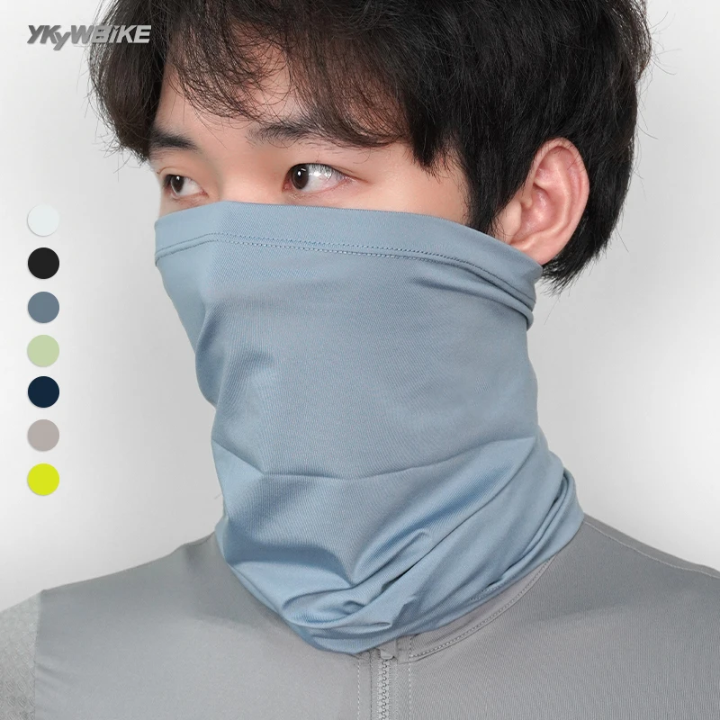 YKYW Breathable Cycling Ice Silk Face Half Mask Sun Protection Bicycle Face Cover Full Mask Summer Road Bike Scarf Outdoor Sport