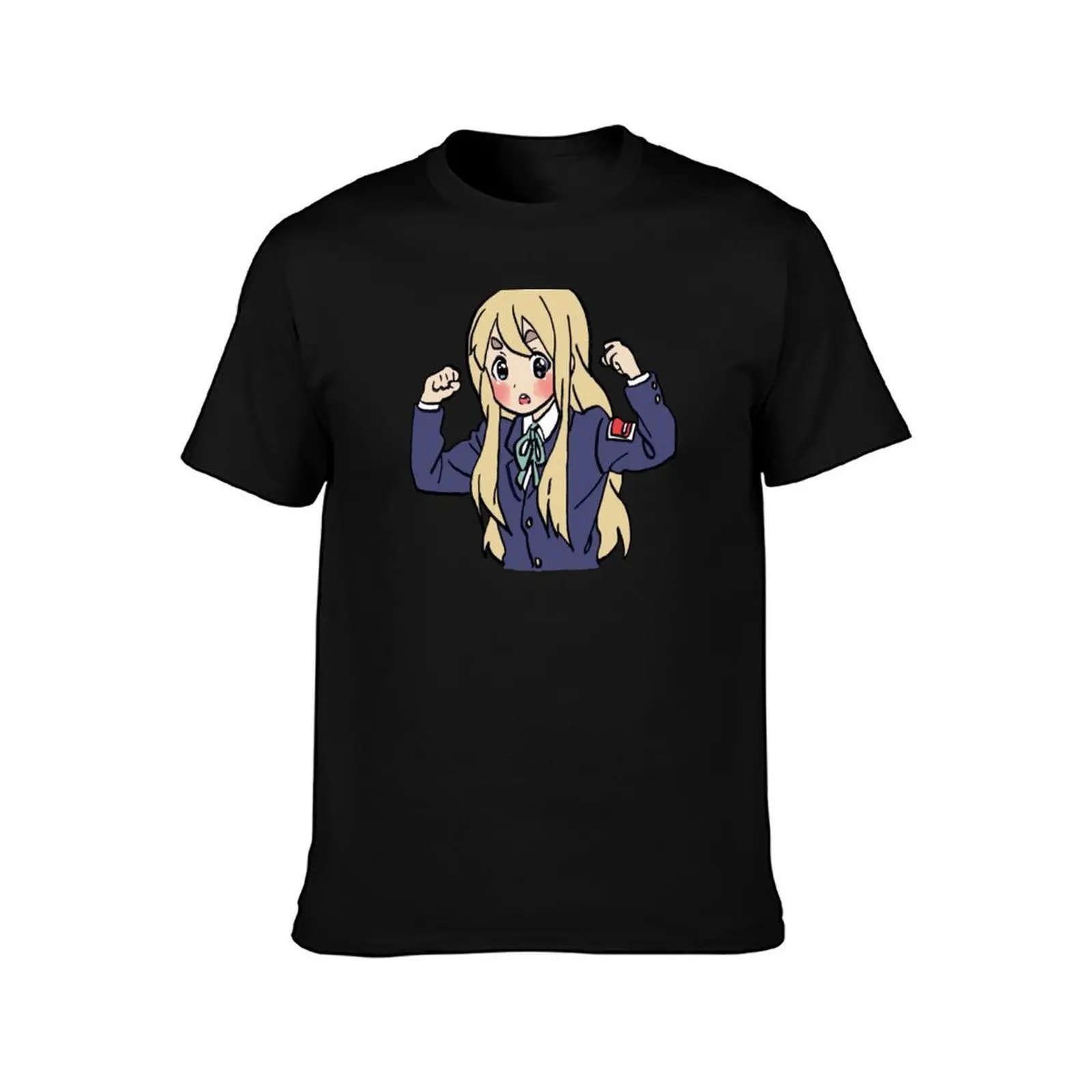 I draw the strong mugi K-ON meme T-Shirt Sporty Casual Quick Dry T-Shirt