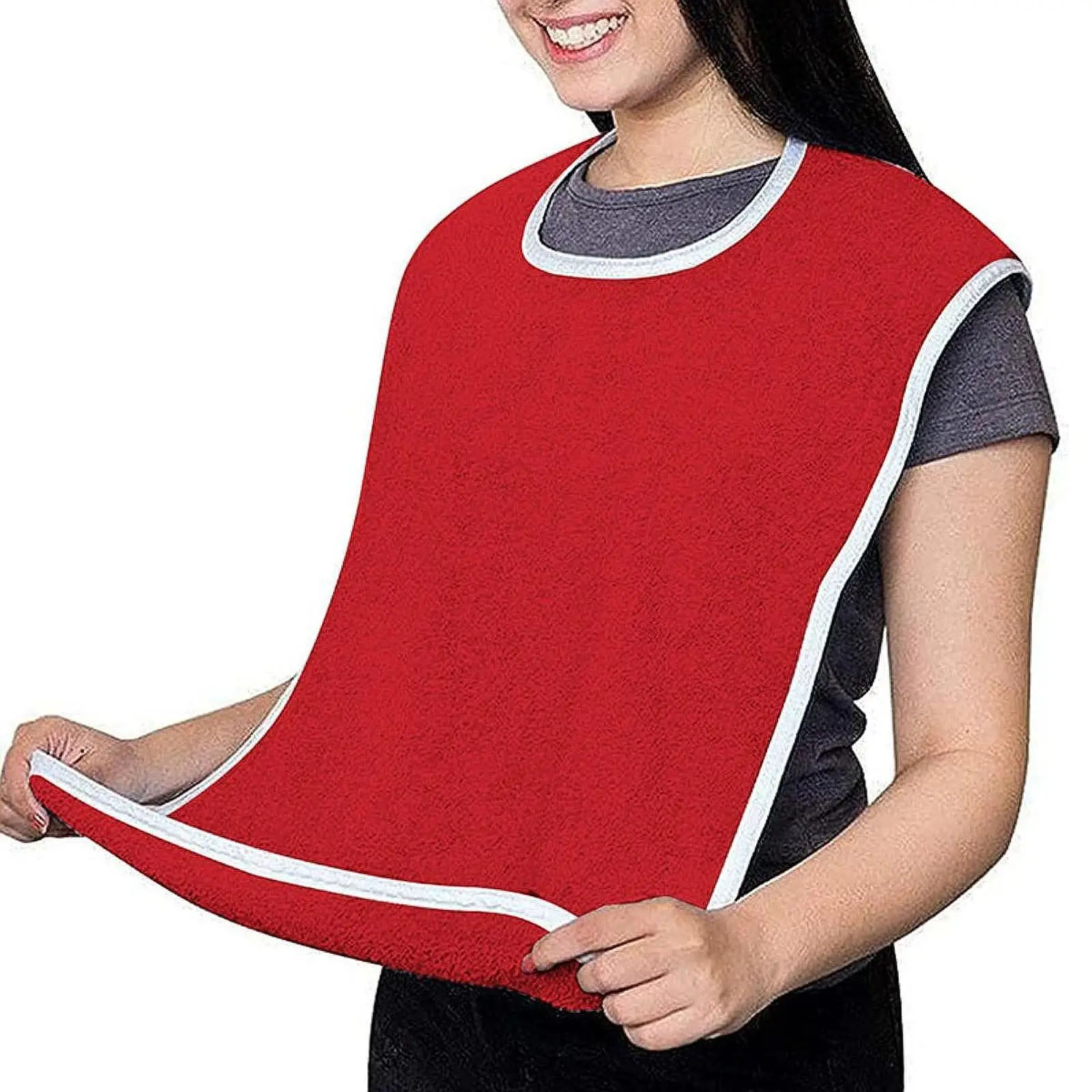 مريلة للكبار لتناول الطعام، قابلة لإعادة الاستخدام وقابلة للغسل، مريحة وقابلة للتعديل، مريلة تغذية للبالغين للنساء والرجال وكبار السن #1