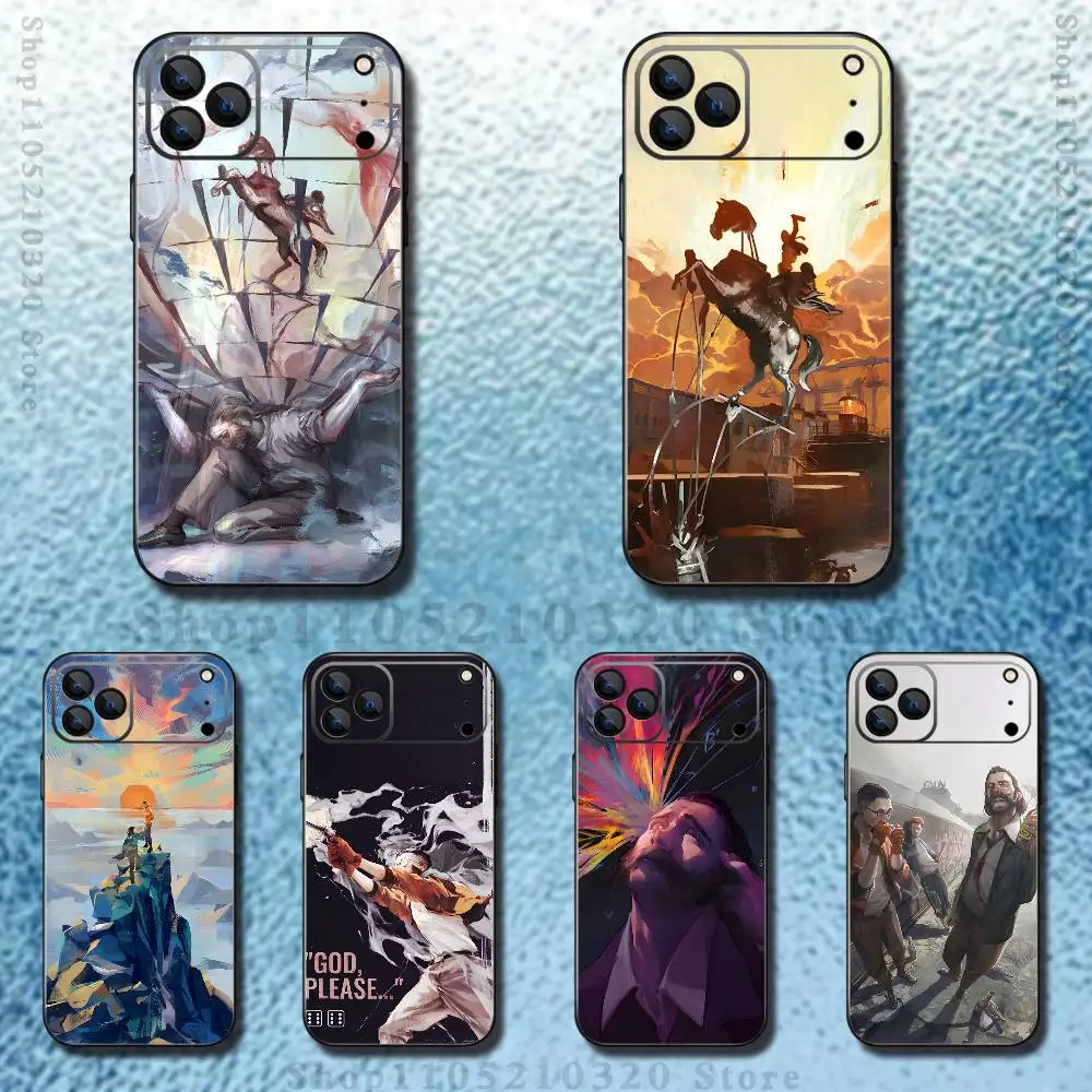 Custodia per telefono Game Disco E-Elysium per iPhone 17,16,15,14,13,12,11, Pro Max, XS, X, XR, SE, Mini, 8,7, Cover morbida in silicone nero