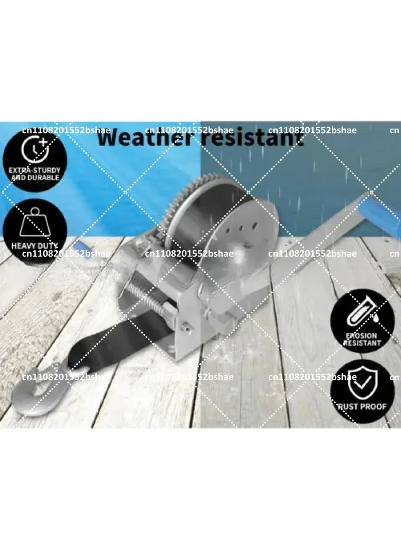 Boat Trailer Hand Winch 4WD 3000Kg 6615Lb Manual Car Webbing Strap 3 Speed