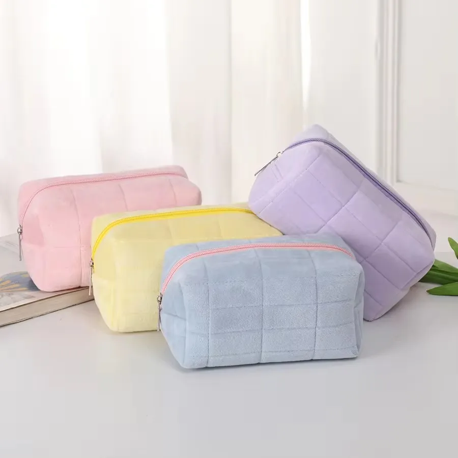 Borsa per il trucco semplice borsa per penna a cuscino borsa per cuscino portatile di grande capacità da donna di alto livello di aspetto