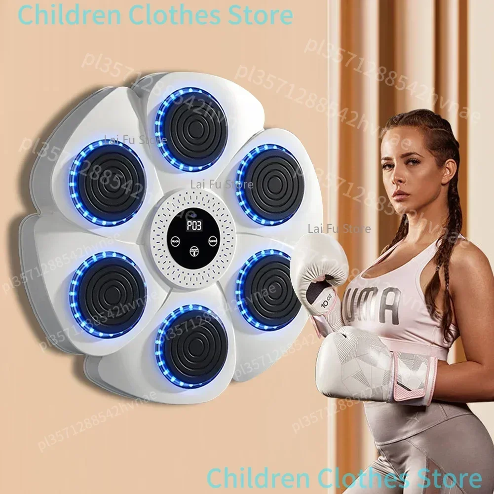 Picture 4: Music Boxing Machine Smart Bluetooth-Compatible Boxing Pads Workout Wall Target Punching Training Equipment for Home Exercise