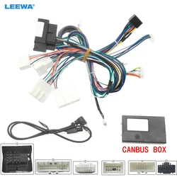 LEEWA Car Audio 16pin Wiring Harness Wire cable with Cabus Box For Renault Megane/Fluence/Koleos Stereo Installation Adapter