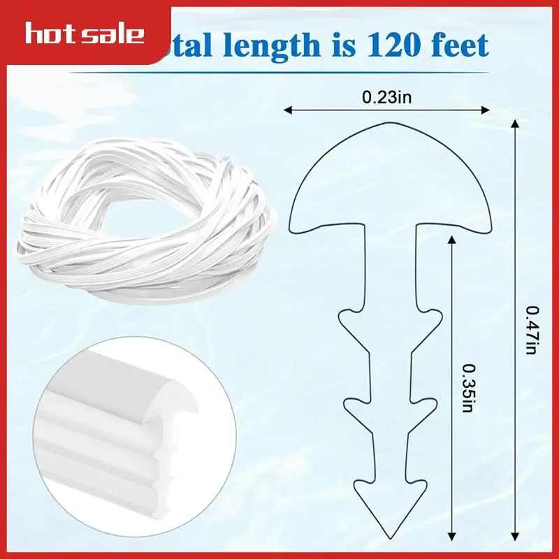 

A21I-Above Ground Pool Liner Lock Kit, 120Ft Beaded T-Shape Wedge Roll For Inground Pools