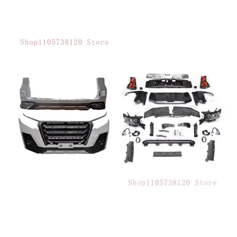 Factory Hot Selling Auto System Prado - To - Style Front Rear Bumper With Grille Headlights Taillights Body Kit