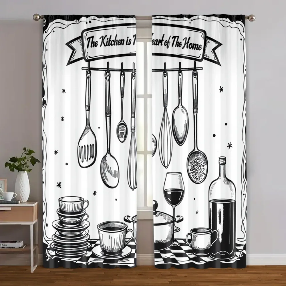 2pcs, Curtain Set Classic Plaid Machine Washable Fabric (without rod) All Seasons Ldeal for Living Room, Bedroom, Kitchen,