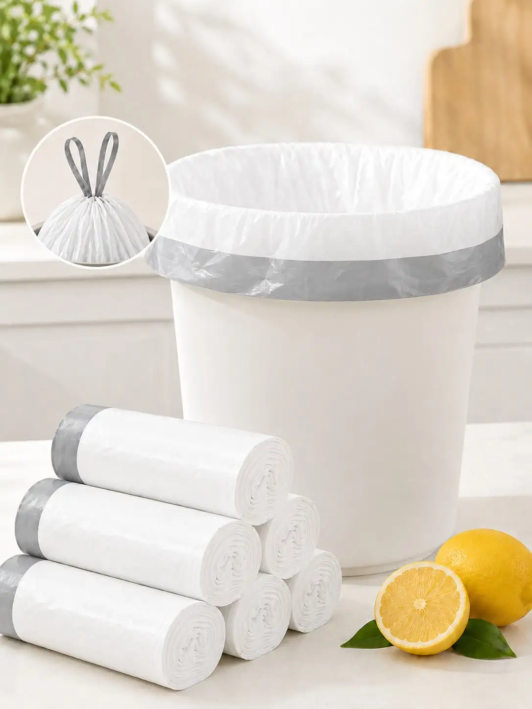 400PCS 4 Gallon Small Drawstring Trash Bags, Disposable Garbage Bags, 17.7 X 17.7 In Trash Can Liners, Back To School Dorm Waste Bags For Bathroom, Kitchen, Bedroom, Office, Apartment, Travel, Small Bins And Daily Home Cleanup