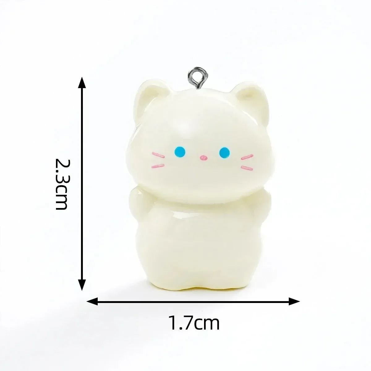 10Pcs Cartoon Siamese Cat Resin Pendants 3D Standing Sweet Kitten Animal Charms DIY Jewelry Craft Accessories