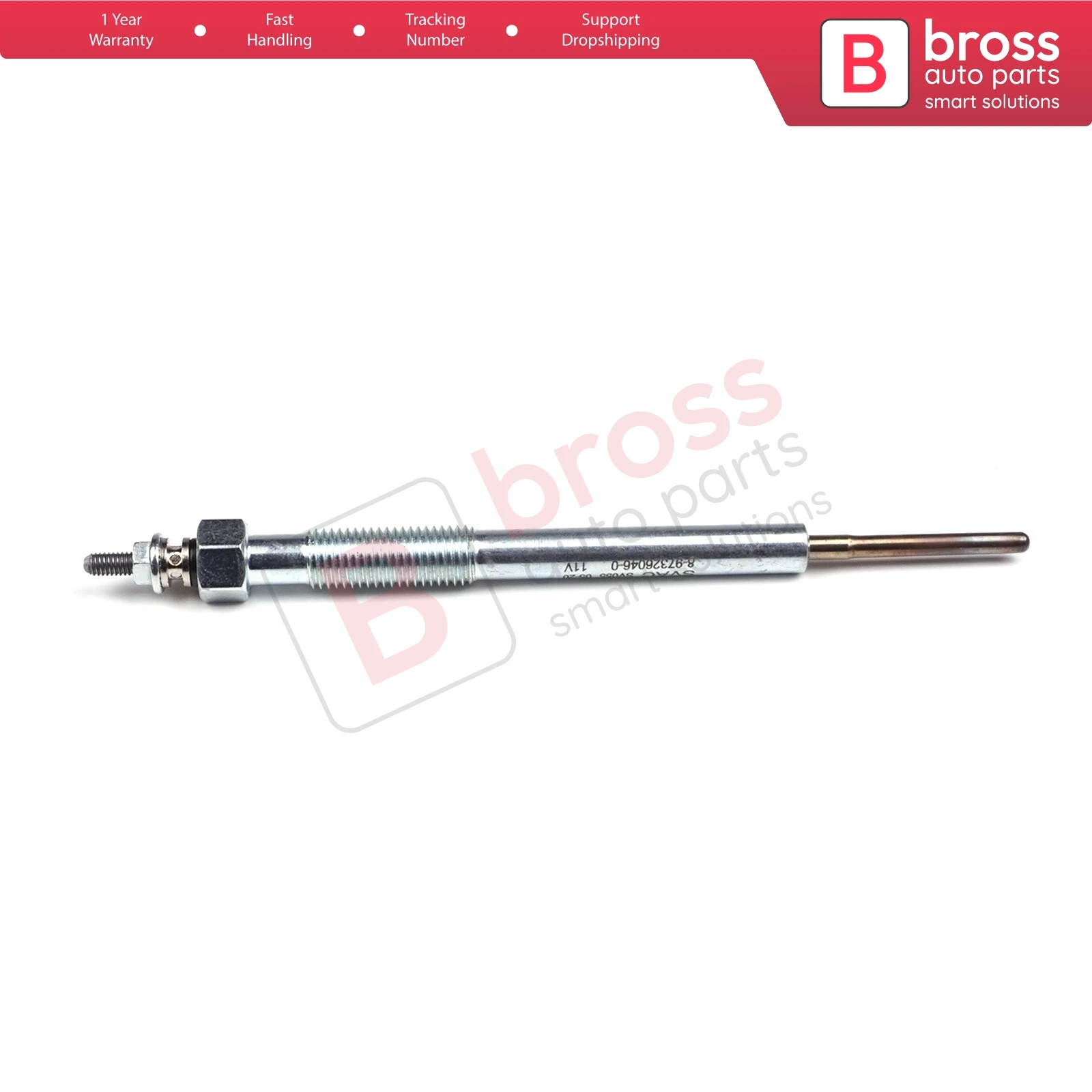 Bross BGP71 1 Piece Heater Glow Plug 11 Volt for  D-Max Rodeo MK1 8-9817-4898-0, GN095,  0100226577,  Y1001J1, Y1001J, 93034