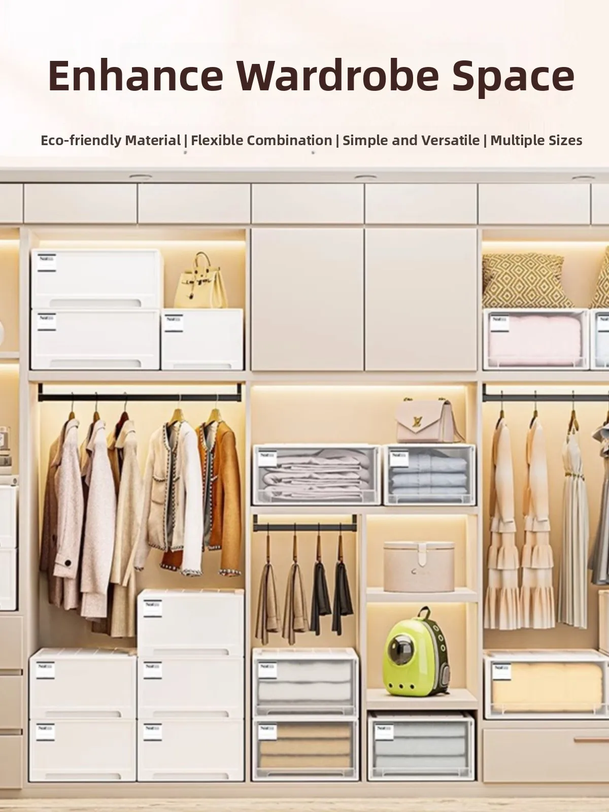 

Home Use Plastic Der Sle Large Capaci Underwear Storage Box Clothes Organizer Cabinet Storage Box for Bedroom Closet