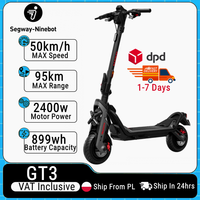 EU Stock Ninebot by Segway GT3 Supercookie 2400W Powerful Motor 50 km/h Speed Electric Scooter 95km Long Range 2.4inch Display