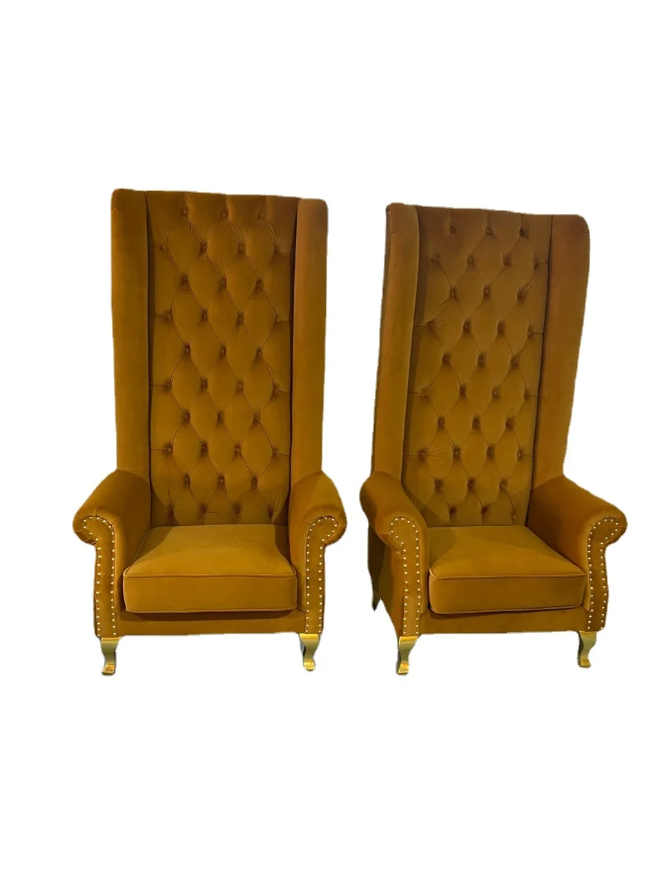 

Single sofa, high back chair, European retro style, high-end luxury