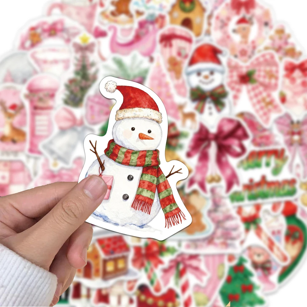 50/100PCS Christmas Aesthetics Stickers Notebook Bicycle Art Picture Modern Case Waterproof Coffee  Graffiti Phone Sticker