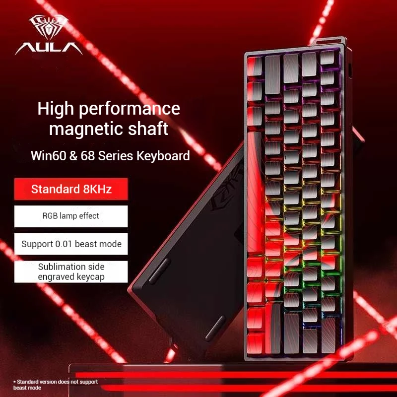 Aula Win68he Win60he Magnetic Switche Mechanical Keyboard Customized 0.02mm Rt Fps Game Valorant Esports Gaming Keyboard Wired