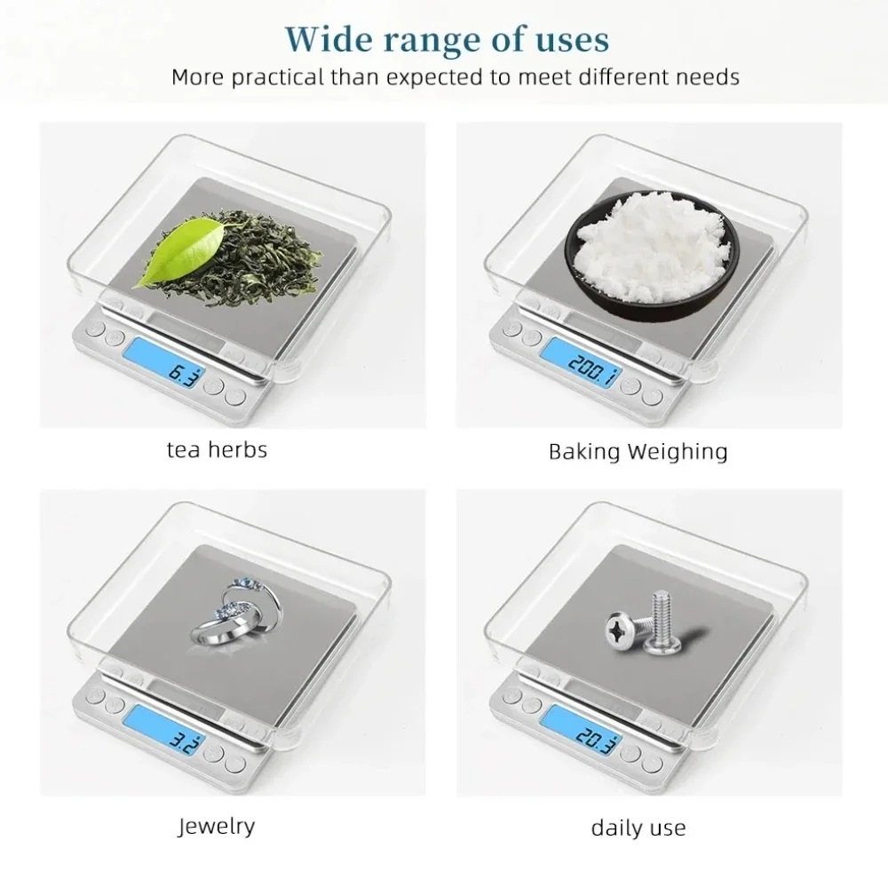 Protable multi specification digital kitchen scale precision scale for food and jewelry postal scale, LCD electronic measurement image 6