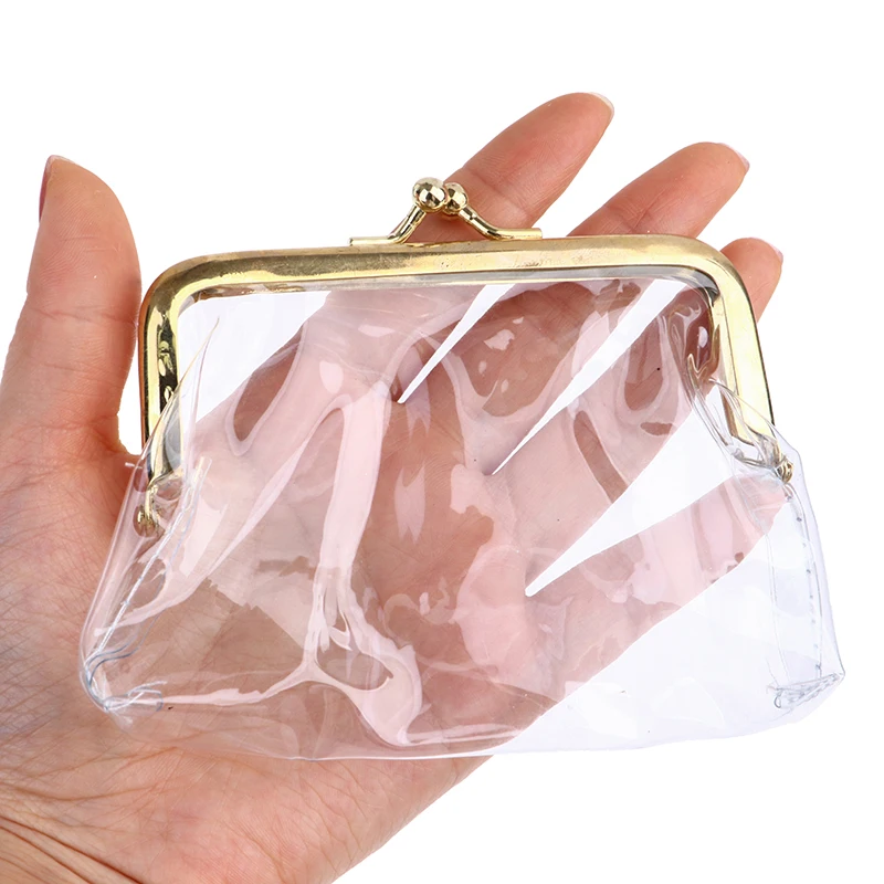 Small Things Storage Bag Coin Purse Ins Transparent Simple Iron Mouth Clip Bag  Multifunctional Lipstick Bags Portable Coin Bags