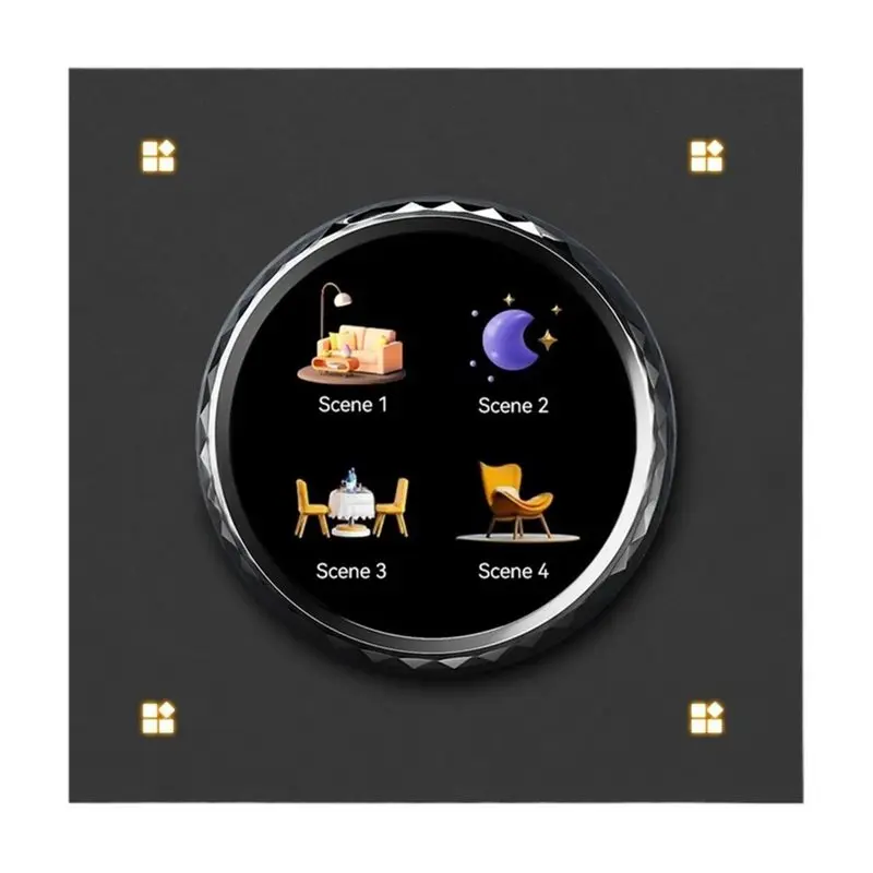 A03F-Tuya Zigbee Smart For Lighting Curtains And Thermostats 1.8-Inch Scene Panel Remote Control Home Control Panel