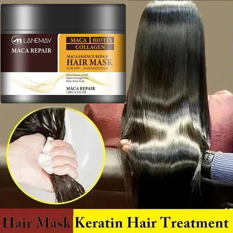 

120ml Keratin Hair Mask 5 Seconds Repair Damage Frizzy Hair Damage Mask Hair Shiny Hair Care Hair Mask Treatment Scalp 2024 New