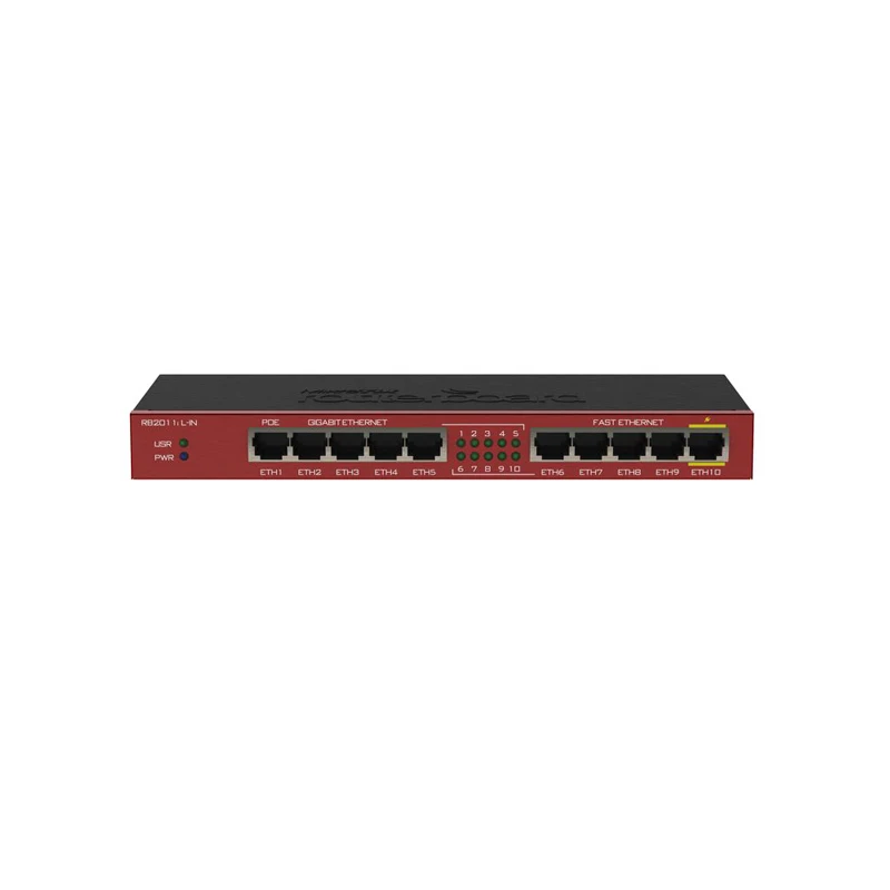 Mikrotik RB2011iL-IN POE Router Smallform Factor EthernetRouter with 5x10/100/1000 Ethernet Ports, 5x10/100/100 Ethernet Ports