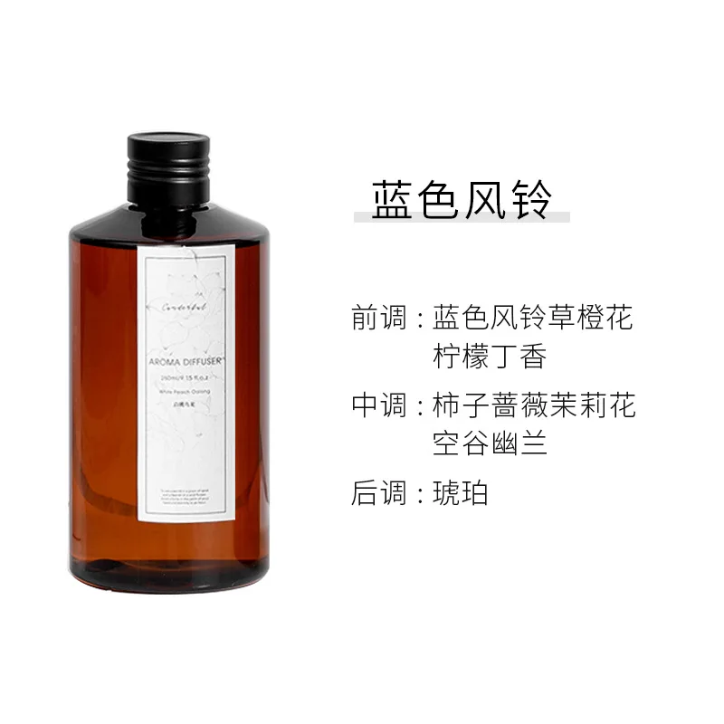 260ml Vloeibare Navulvloeistof voor Rietdiffuser, Huisgeur Essentiële Olie voor Slaapkamer, Woonkamer, Aroma Supplement