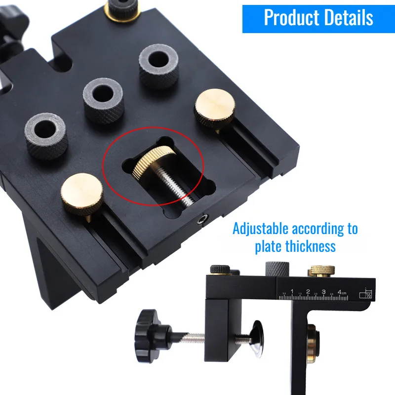 Woodworking Hole Opener 3-1punching Locator Panel Furniture Hole Opener Connector Round Wood Tenon Positioning Drilling Tool