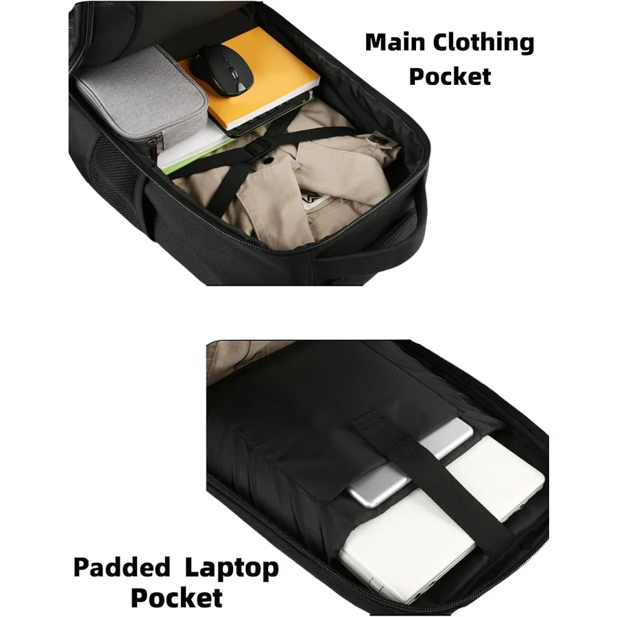 حقيبة ظهر بعجلات من MATEIN مقاس 18 بوصة حقيبة ظهر للكمبيوتر المحمول مع عجلات للكلية حقيبة ظهر للسفر حقيبة أمتعة بعجلات #5