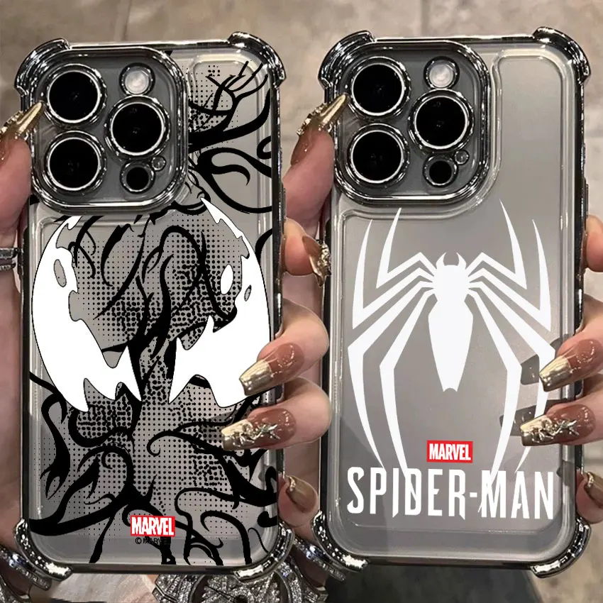 

Marvel Hero Spiderman Venom For Samsung Galaxy A56 Silver Case A55 A54 A52 A36 A34 A35 A33 A73 A26 A25 A16 A06 Clear Phone Cover