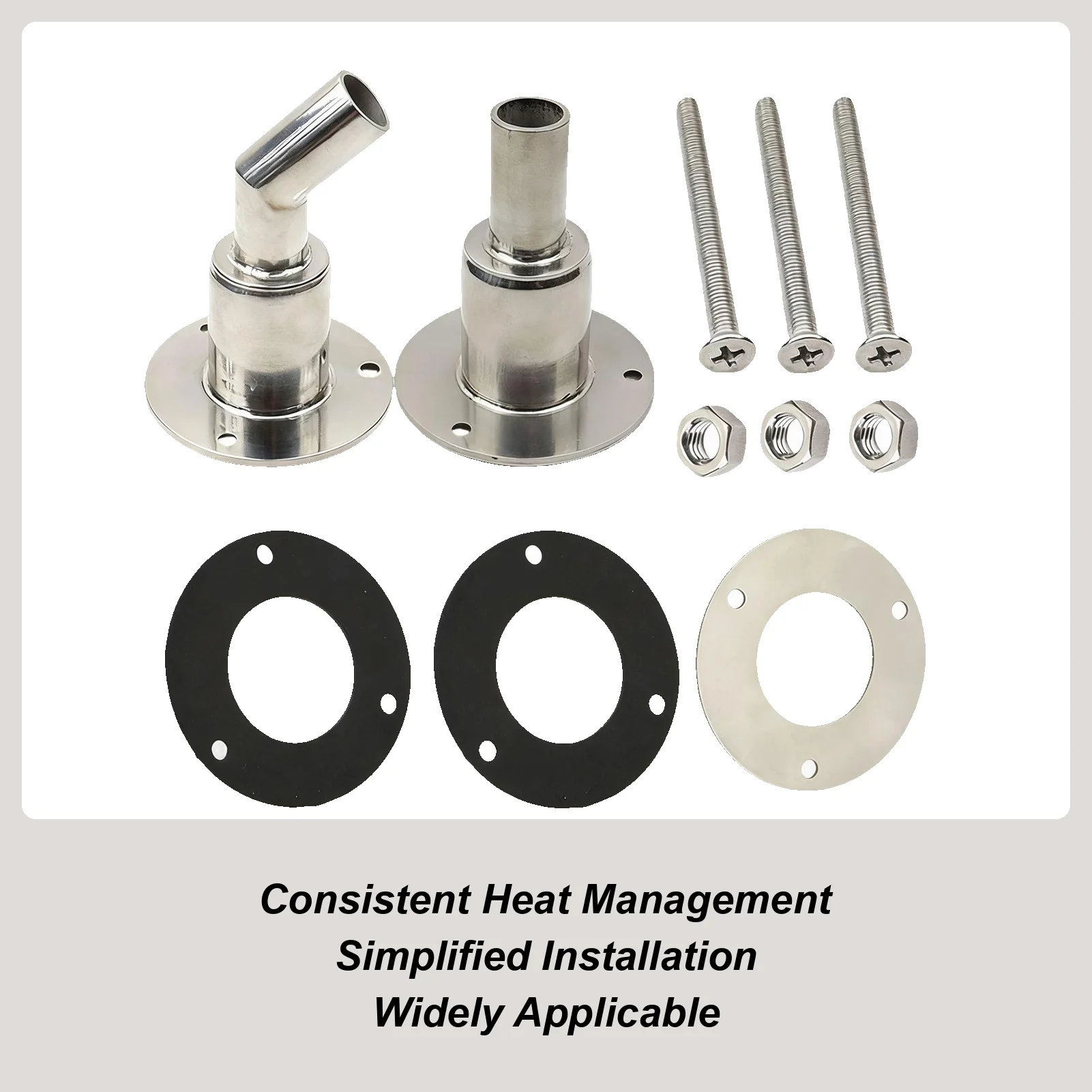 من خلال بدن العادم المناسب 22 مللي متر 24 مللي متر الفولاذ المقاوم للصدأ مقبس توصيل الأجهزة البحرية السيارات سخان التوقف أجزاء نظام العادم #1
