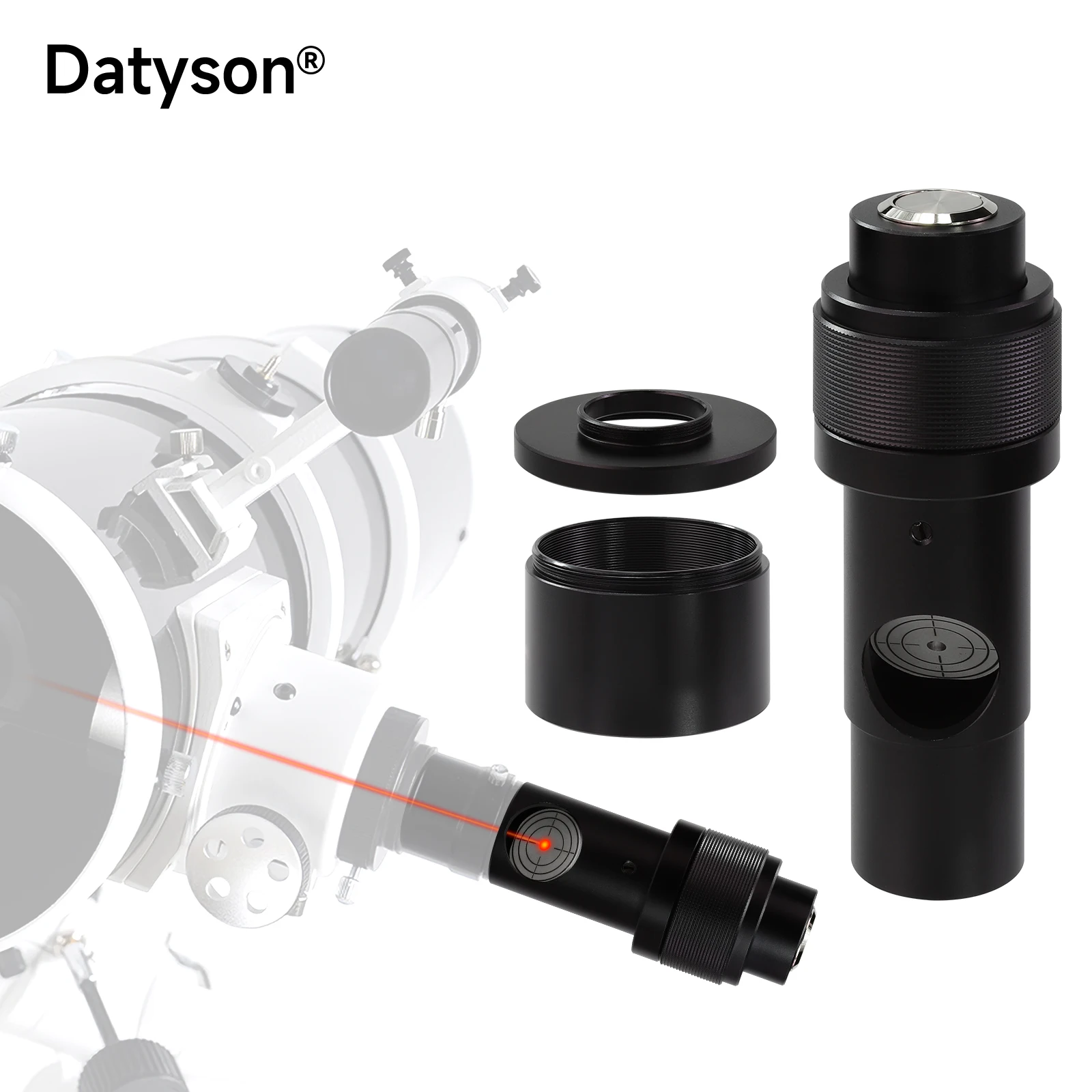 datyson-125-inch-red-laser-collimator-for-metal-materials-with-2-inch-adapter-compatible-with-newtonian-sct-reflecting-telescop