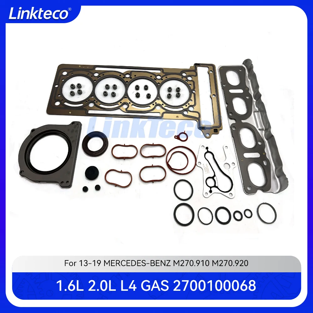 

Engine Part Full Gasket Set Fit 1.6 2.0 T L L4 GAS M270 For 13-19 MERCEDES-BENZ W246 C117 X156 1.6L 2.0L A2700160020 2700100068