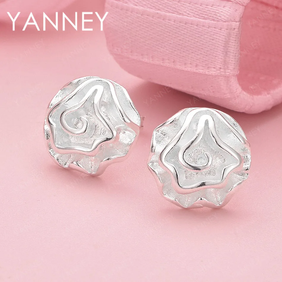 

Роскошные изысканные серьги-розы из стерлингового серебра 925 пробы для женщин, стильные аксессуары для вечеринок, свадебные украшения