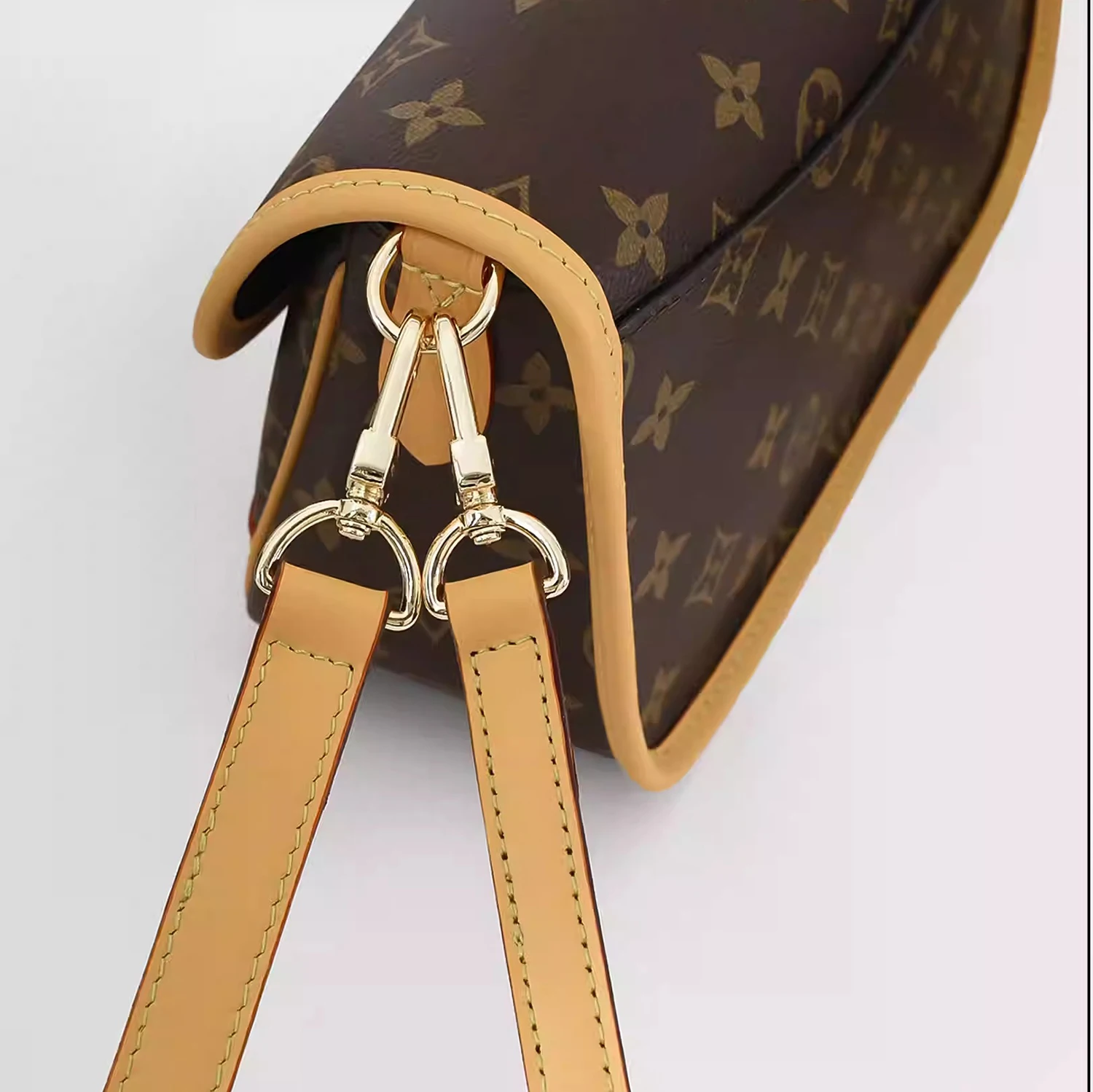 Genuine Cowhide Bag Strap Replacement for LV Diane Bag Crossbody Handbag Adjustable Shoulder Belts DIY Bag Accessories