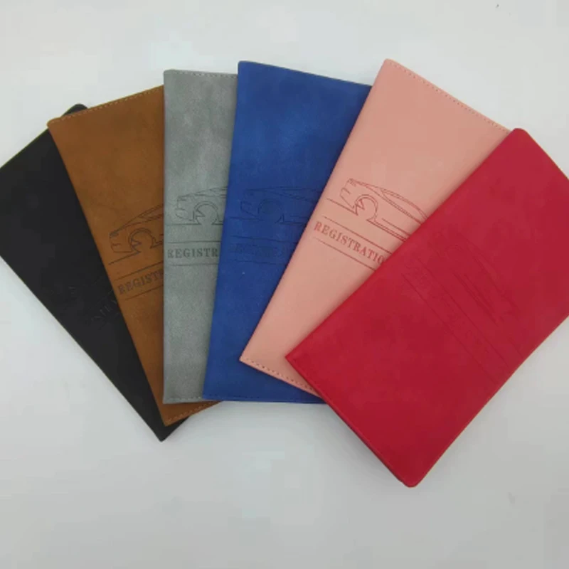 Solid Color Travel Passport Holder Multifunctional Storage Bag Driving Document Credit Card License Organizer Pouch