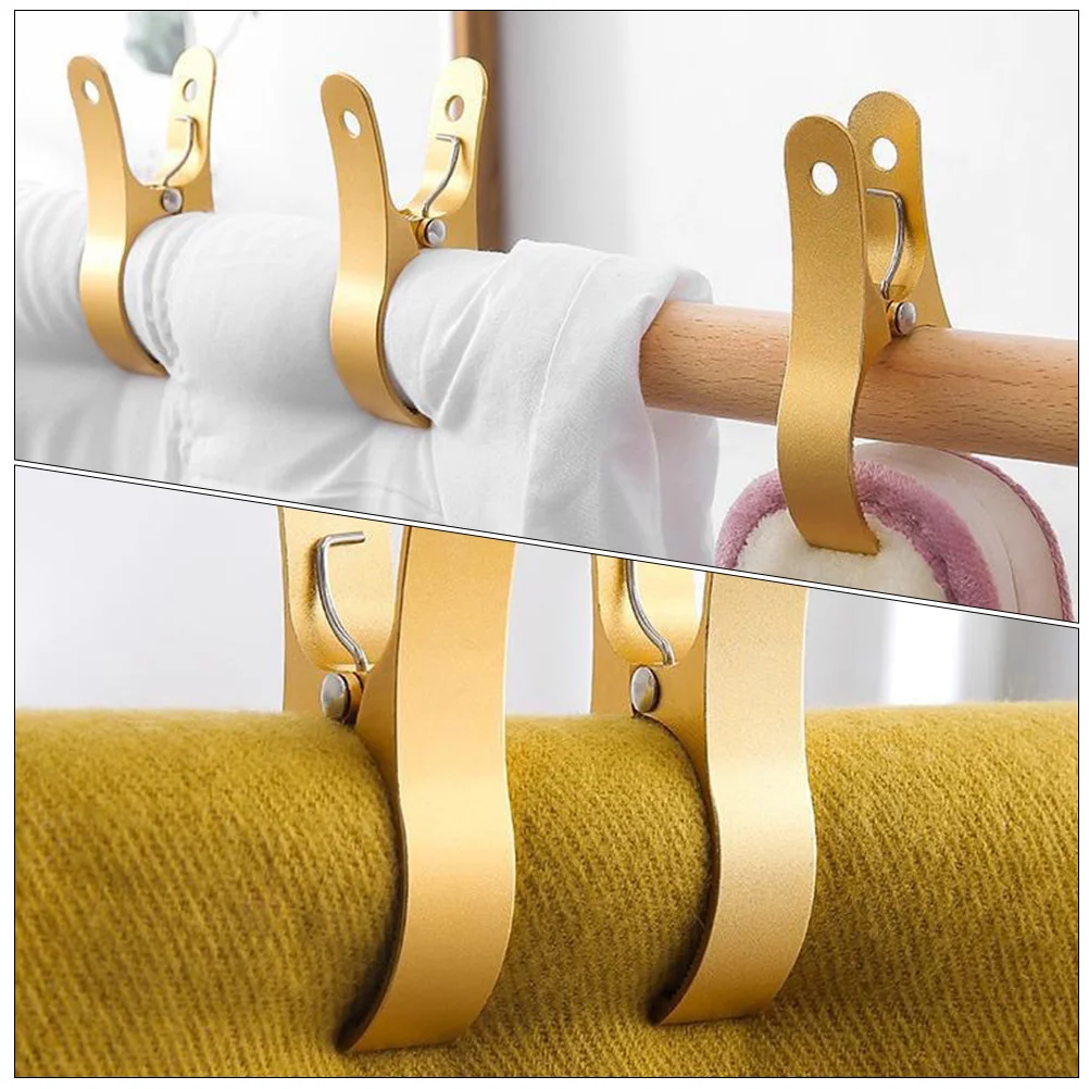 

Camp Towel Windproof Clothespin Hangers Socks Drying Clip Paper Holder Golden Aluminum Alloy Clothespins Travel Dish Rack