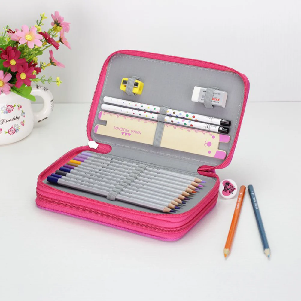 

Colored Pencil Case 32 Slots Large Compact Organizer for Watercolor Gel Pens Ordinary Pencils Pen Bag Stationery