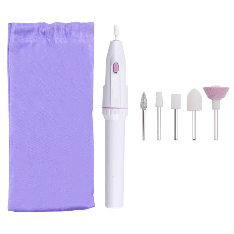 مجموعة مثقاب أظافر كهربائية احترافية مع مجموعة 5 قطع من أدوات قلم مانيكير لصالونات تلميع العناية بالقدم #1