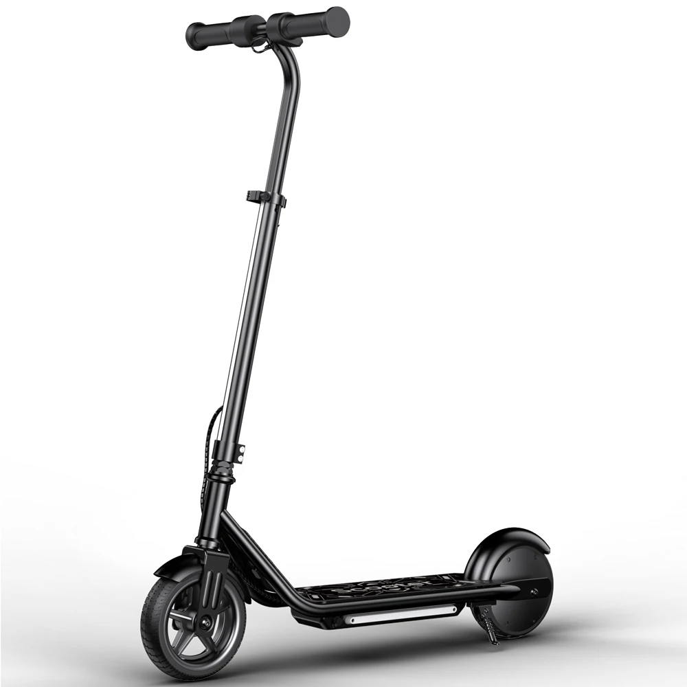 Elektrische scooter voor kinderen K2Pro 150W motor 6 inch banden 18V batterij 16 km h Topsnelheid 6-9 km bereik Oranje Zwart 3 versnellingen met LED