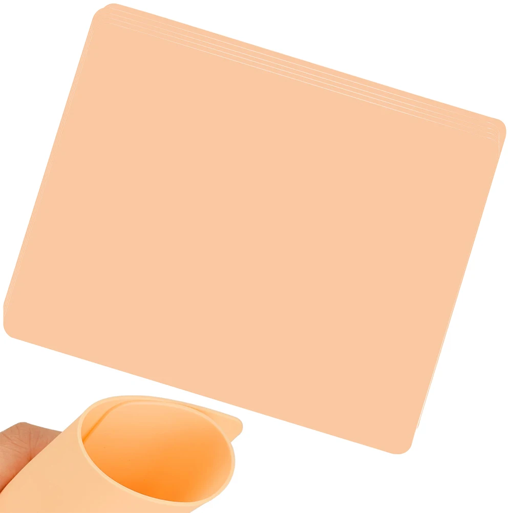 

5Pcs Silicone Tattoo Practice Skin Double Sided Makeup Practice Mold Reusable Artificial Skin for Microblading Eyebrow Training