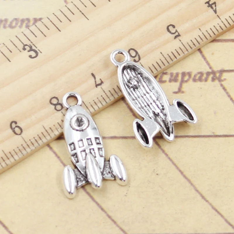 20pcs Charms Missile Rocket Spaceship 23x14mm Tibetan Silver Color Pendants Antique Jewelry Making DIY Handmade Craft