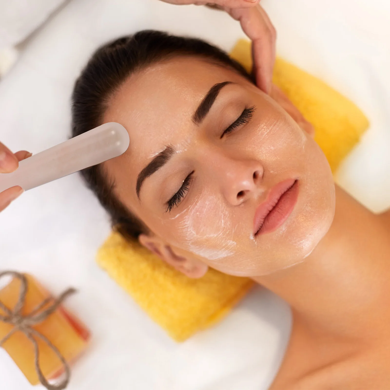 

2Pcs Facial Massage Stick Crystal Stone Massager for Face Slimming Circulation Anti-Aging Eye Dark Circles