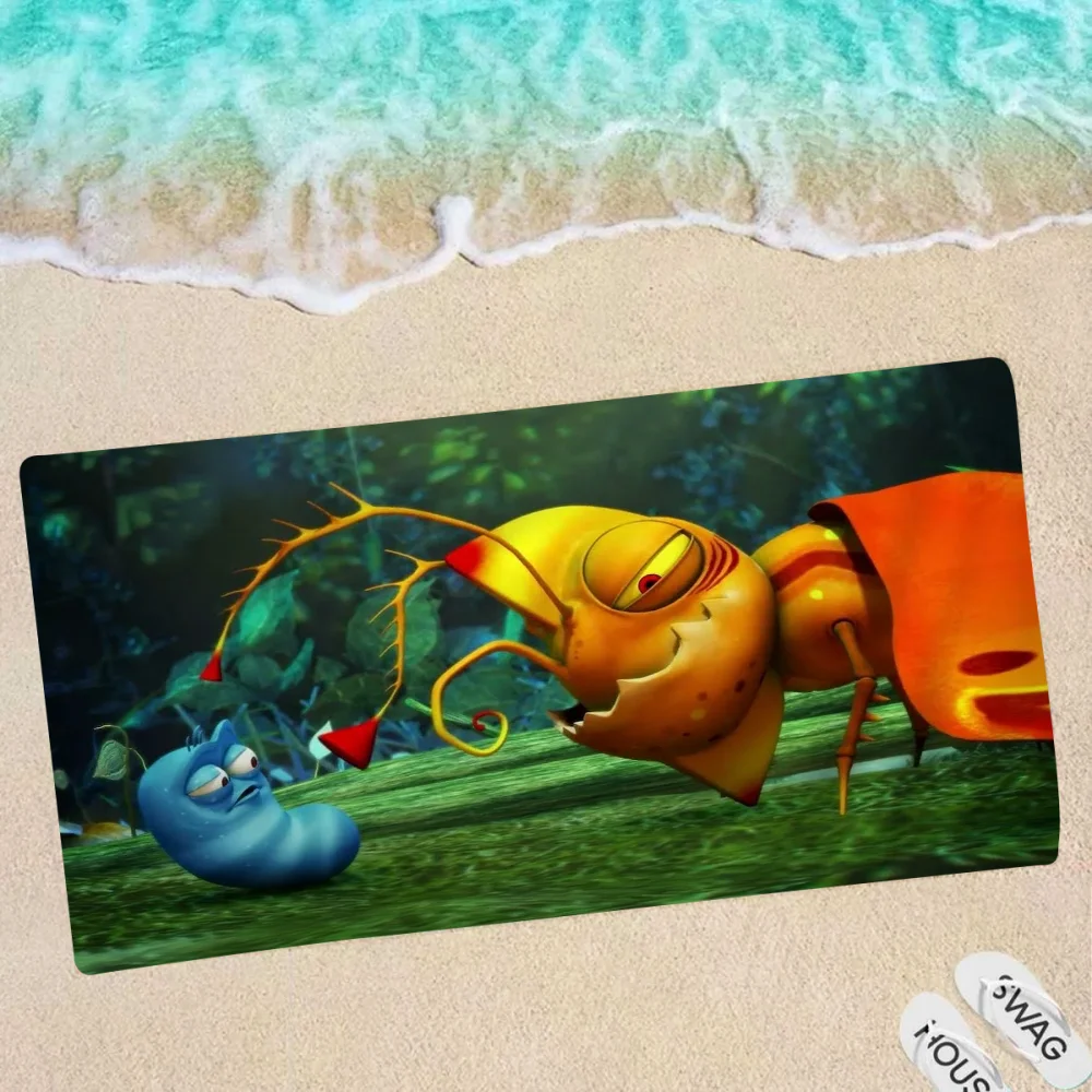 Door Mat L-Larva R-Rug Microfiber Printed Beach Towel Mountain Climbing Yoga Beach Swimming Running Absorbent Soft Towel